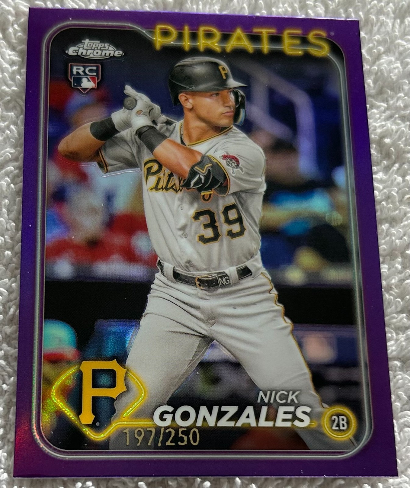 2024 Topps Chrome NICK GONZALES #72 Rookie Purple 197/250 Pittsburgh Pirates RC