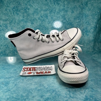 Converse CTAS Hi Water Repellent Suede Men s Gray High Top Shoes Size 7