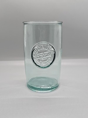 San Miguel AUTHENTIC 100% Recycled Glass 5¼ Inch Tall Clear Green Tumbler (G64)