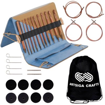 KnitPro Ginger Grande Set 6 inch Afghan Tunisian Crochet Hooks Size 3.5, 3.75...