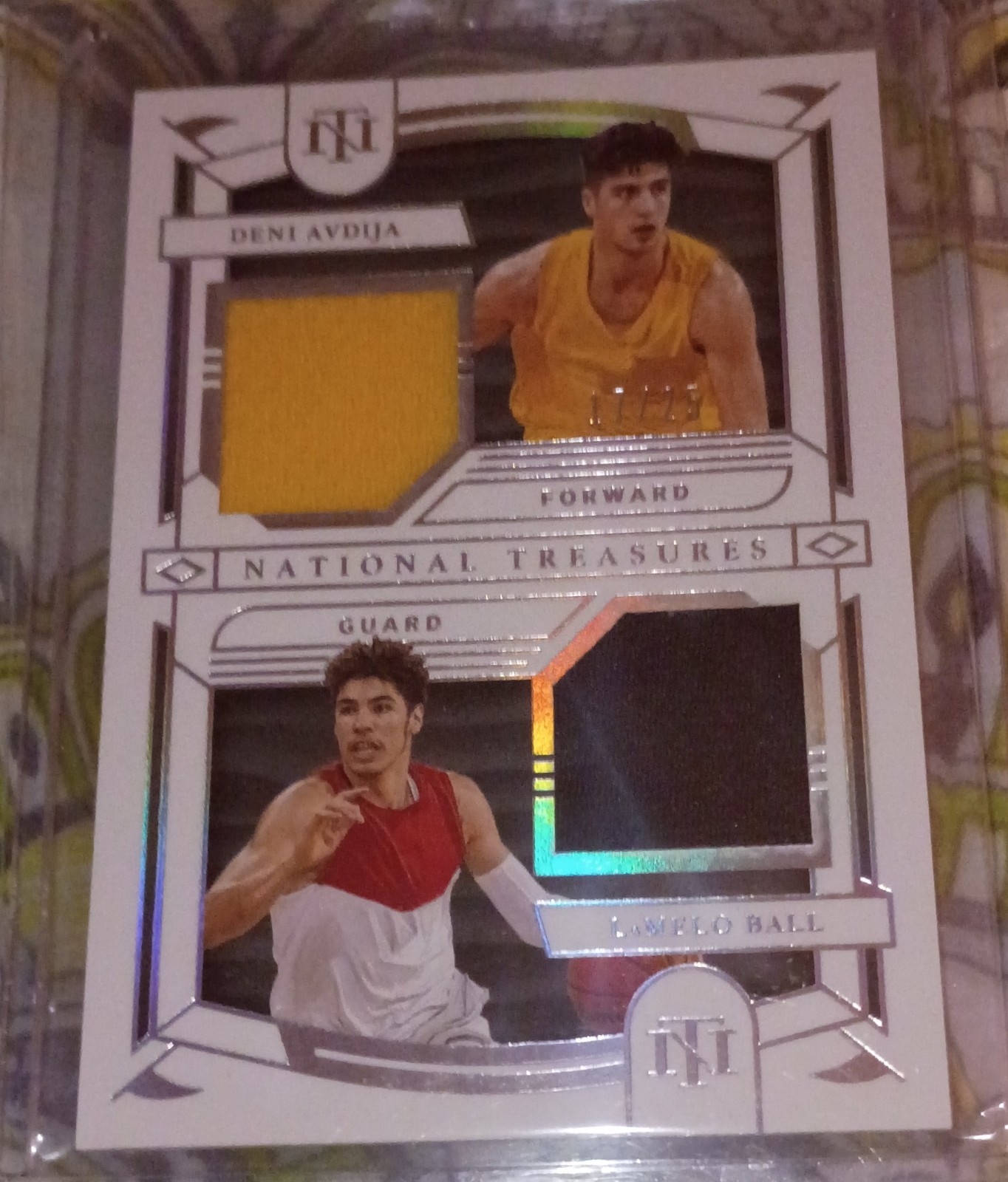 LaMELO BALL DENI AVDIJA ROOKIE JERSEY PATCH CARD #