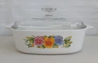 Vtg 2L Corning Ware Summer Blush A2B W/lid PYREX A9C Casserole Dish Pristine!