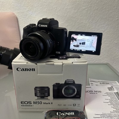 Canon EOS M50 Mark II Kit 15-45mm, 24,1 MP, WiFi,BT,4 ,OVP, 1000 Auslösung 