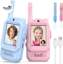 Walkie Talkies for Kids Pack of 2, Rechargeable Long Range Two Way Radios Toys f