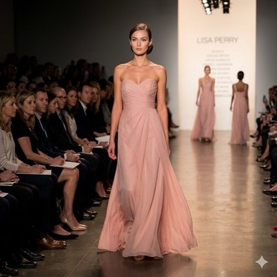 amsale pink dress Forest  Amsale