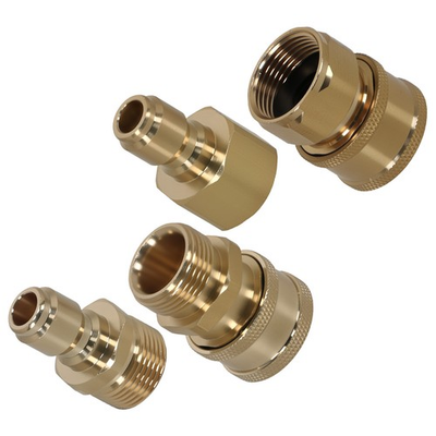 #ad Brass Pressure Washer Adapter M22 15 Male to 3 8quot; Quick Disonnect 4pcs $13.68