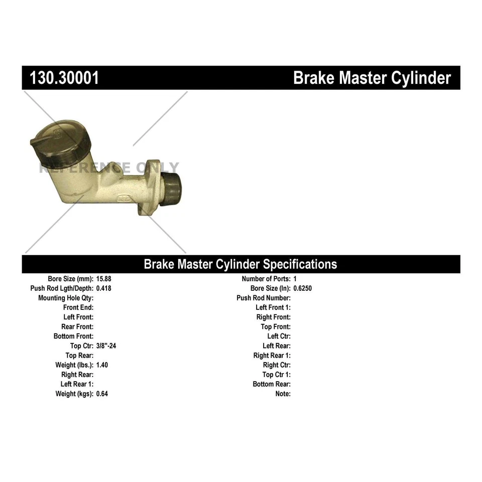 Cilindro maestro de freno Centric Parts 130.30001 para 61-67 Triumph Herald Spitfire Foto 4 de 4