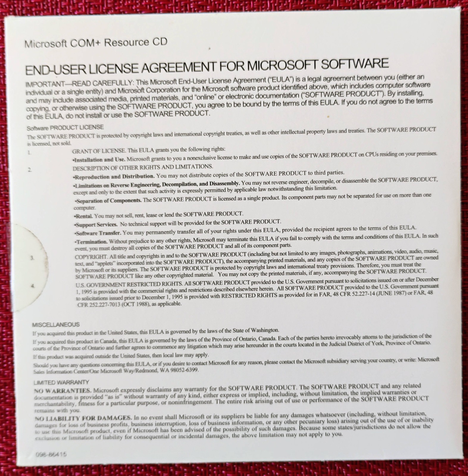 Microsoft COM+ Resource CD | eBay