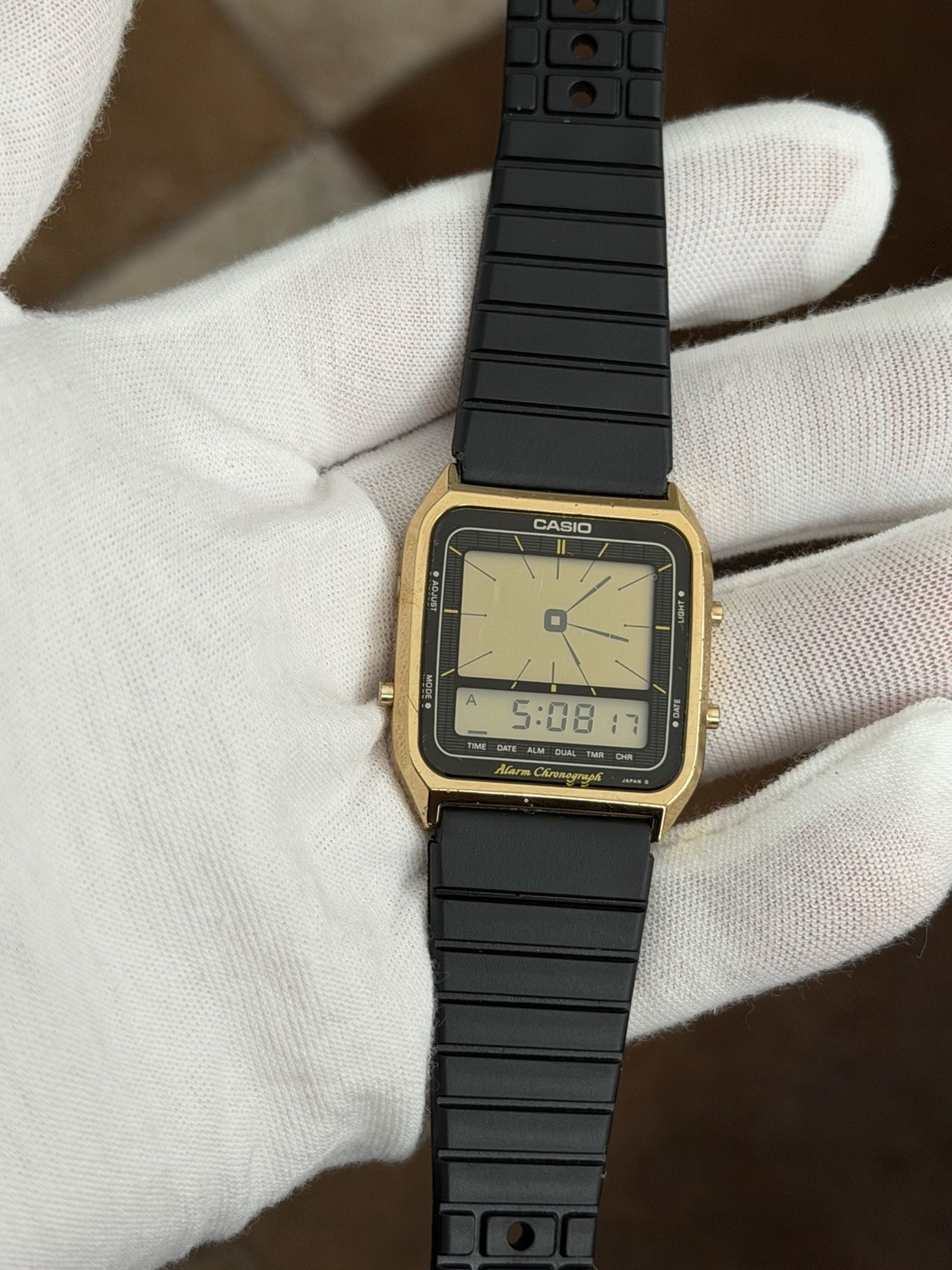 Rare Vintage Casio AE-72G Men’s Alarm Chronograph Digital Sports Watch JDM 1980s