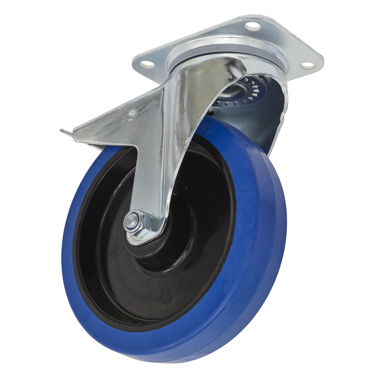 Sealey Castor Wheel 200mm Plate Swivel With Total Lock 400kg Load SCW3200SPL