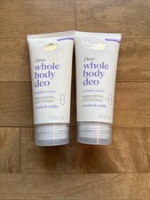 LOT OF 2- Dove Whole Body Deodorant Cream Coconut  Vanilla, 2.5 Fl Oz Each New