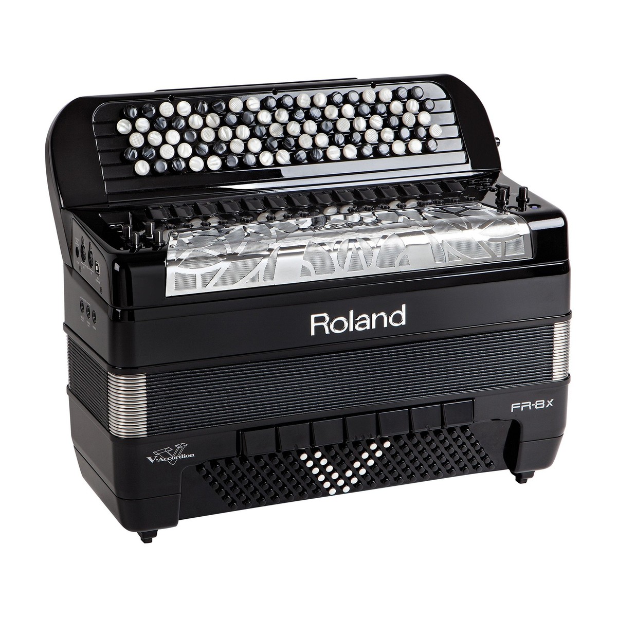 Black Roland Fr-8x Digital Accordion FR 8x Reedless Made in Italy