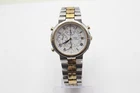 Vintage Seiko Chronograph Two Tone Quartz Watch Ref 7T32-7A00 Working