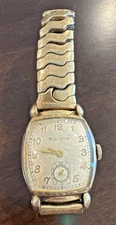 VINTAGE! Bulova Watch 17 Jewels 10kt Rolled Gold Filled Bracelet 1940s WORKS