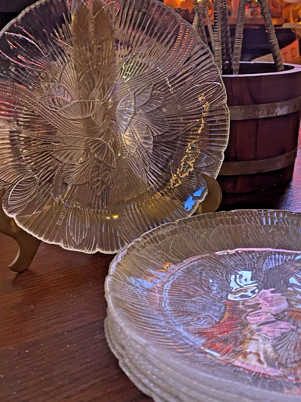 7 Vintage Glass Arcoroc France Fleur 9