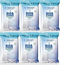 Eveready Big & Strong Biodegradable Bathroom Wipes 6 pack of 20 Plastic Free