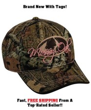 Womensladies Mossy Oak Break-up Infinity Camo Pink Script Logo Hunting Hatcap