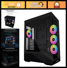 Mid-Tower ATX PC Case - Sleek Black Design, Excellent Cooling, Easy Cable Manage