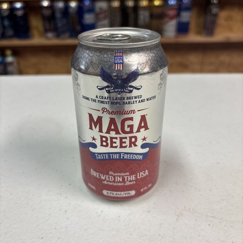 MAGA Beer Can Taste The Freedom Donald Trump Brewed In The USA 12 oz Empty Can