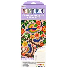 OOLY: Paintology Paint-By-Number Canvas Kit - Blue Birds - DIY Artwork, Ages 8+