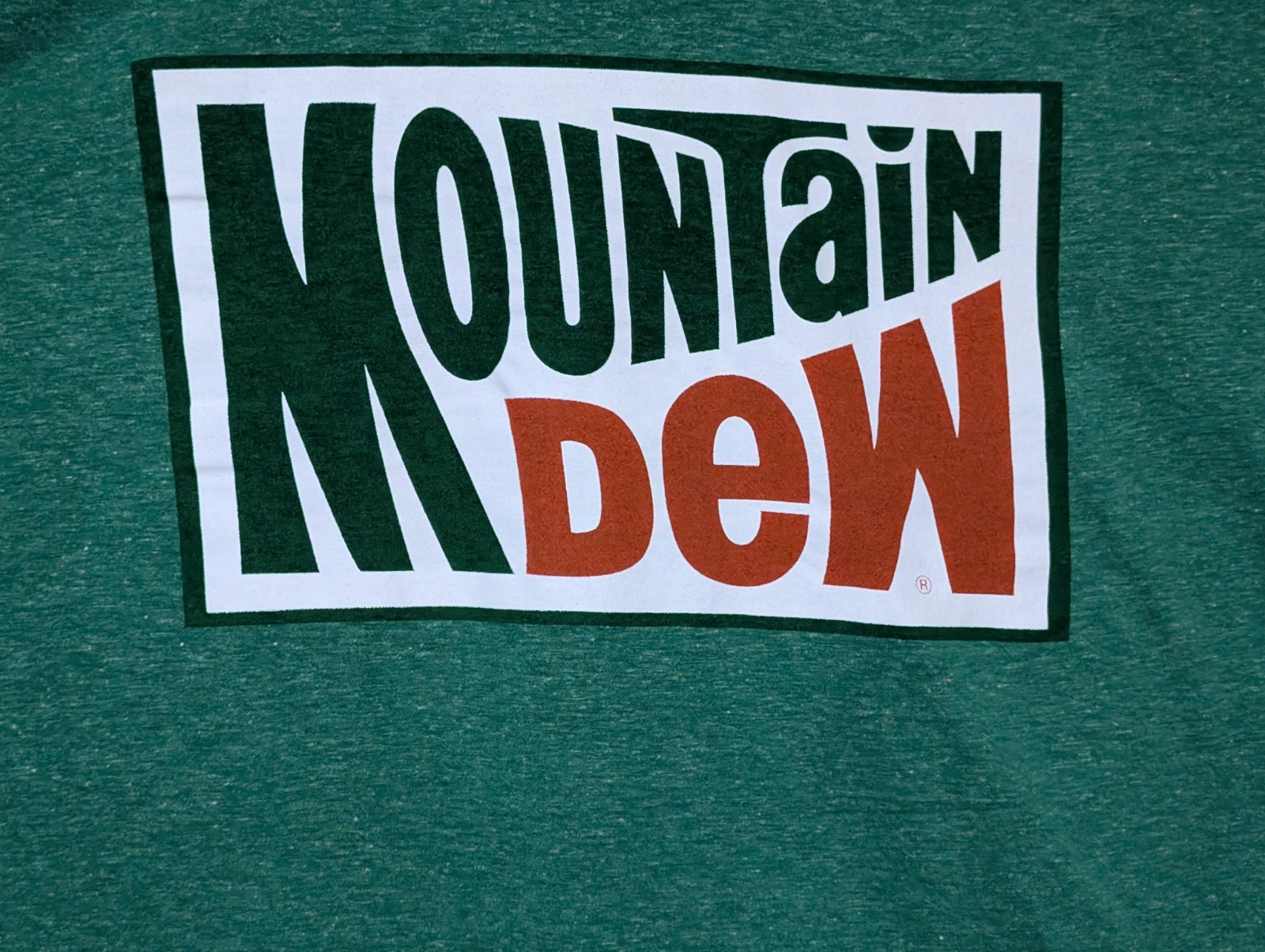 Mountain Dew Men's T-shirt Green Logo Mt. Dew  2XL #6283 New With Tags