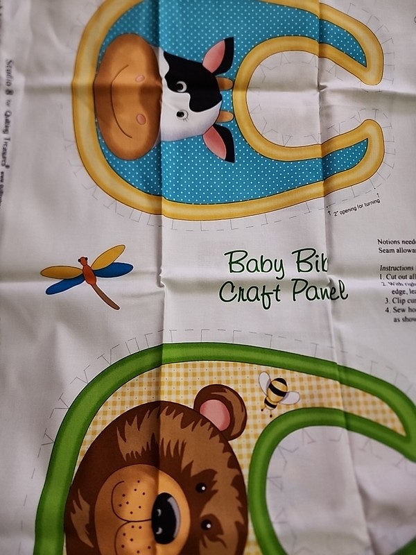 Sew & Go Baby Bib Craft Panel Set of 6 Bib Fronts