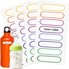 Waterproof Name Labels for Kids Child - Self-Laminating,Dishwasher Safe Name Sti
