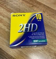 Set of 10 Sony MFD-2HD High Density Floppy Disks 3.5"