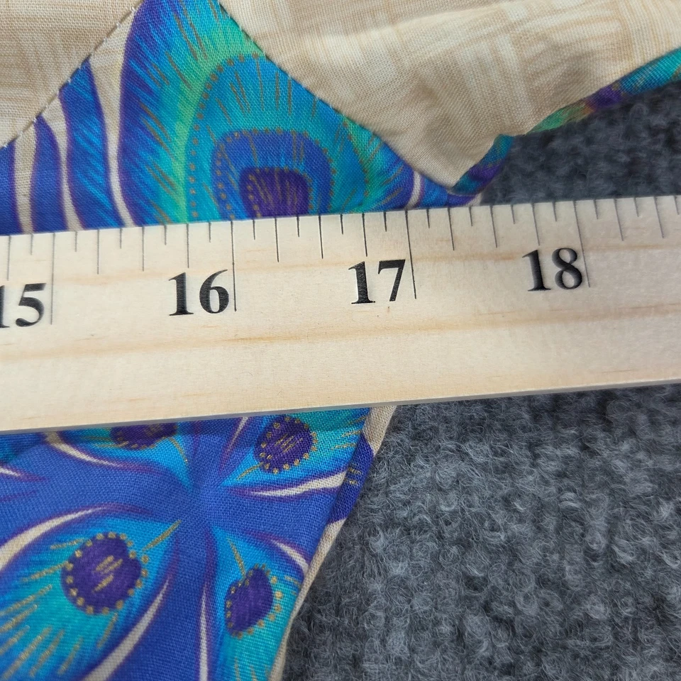 Maxi Vestido Muumuu Tropical Aloha Hawaiano Vintage MAMO HOWELL Flecos Pavo Real 8 Foto 2 de 4