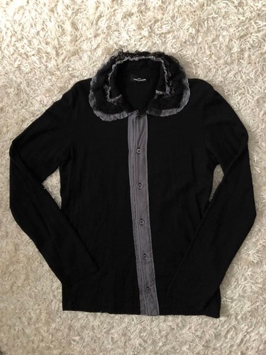 Cardigan Tricot Comme des Garcons con volant lana kinit donna Giappone taglia unica - Foto 1 di 6