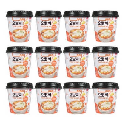 Tteokbokki Rice Cake Käse GeschmackYopokki Reiskuchen Cup Cheese Topokki 12x120g