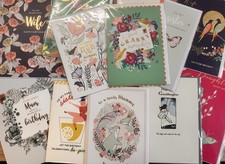 500 x Assorted FEMALE BIRTHDAYS Greeting Cards Wholesale Clearance New Stock 5p