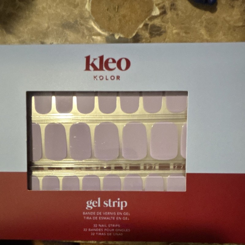 Kleo Kolor Gel Nail Polish Strips Lavender Shiny 32 Nail Strips