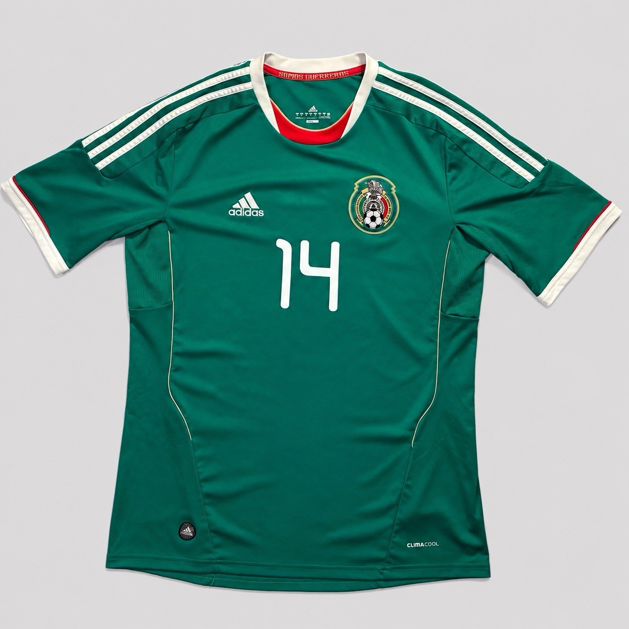 Mexico 2011 2013 Chicharito #14 Adidas ClimaCool Home Shirt Medium El Tri