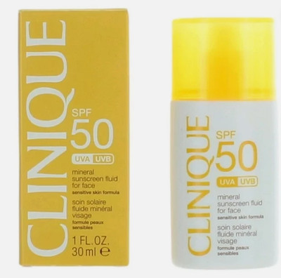Clinique Mineral Sunscreen Fluid for Face SPF 50 1 fl oz - new in Box