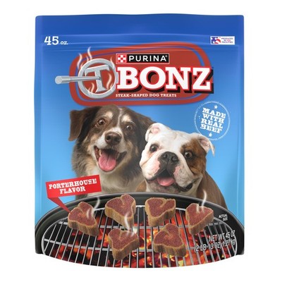 Purina T-Bonz Porterhouse Flavor Steak Shaped Treats 1.75 Pound (Pack of 4)