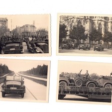 Orig WW2 German Photo Lot 4 Wehrmacht Einheits-Pkw Kfz 4 Reims Plovdiv 1940-41