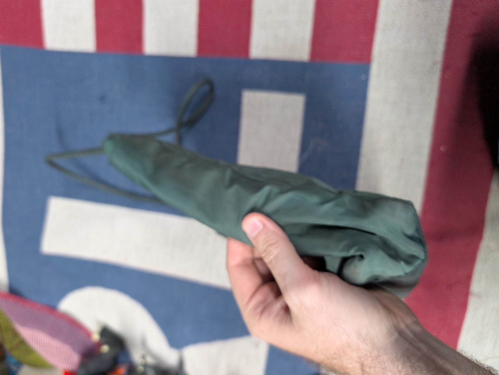 PRADA Tessuto Nylon Bag  Hand Bag Khaki Triangle Logo Purse Vintage thumbnail 6