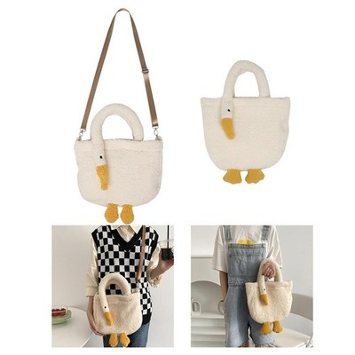 Schultertasche Gänseform Aufbewahrungstasche Geldbörse Mädchen Geschenk weich Plüsch