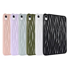 Shockproof Fashion 3D Ripple TPU Rubber Soft Gel Back Case Cover For Apple iPad