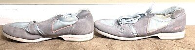 Vintage  Angle  1970s Sneaker Style Grey-Teal Suede Bowling Shoes Women s 8.5 M.