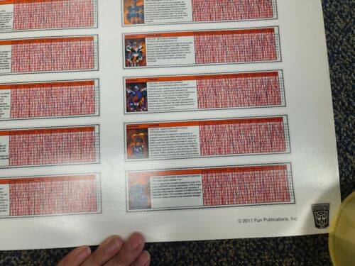 2011 Botcon Transformers Animated 24x18 TECH SPECS LITHOGRAPHIE SET Poster signiert - Bild 8 von 22