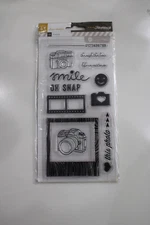 KI Clear Stamps Flashback Collection 12PC Hampton Art Camera Oh Stamp Scrapbook