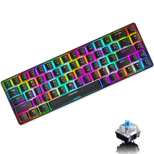 60% True Mechanical Gaming Keyboard Wired 61 Keys RGB Backlit Keypad for MAC PC - Picture 13 of 20