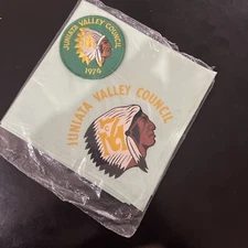 1974 Seven Mountains Camp Neckerchief & Patch Set [NC-2077] Juanita Valley Counc