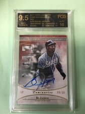 2017 Topps Luminaries Bo Jackson Auto 06/10 Red FCG 9.5 Home Run Kings