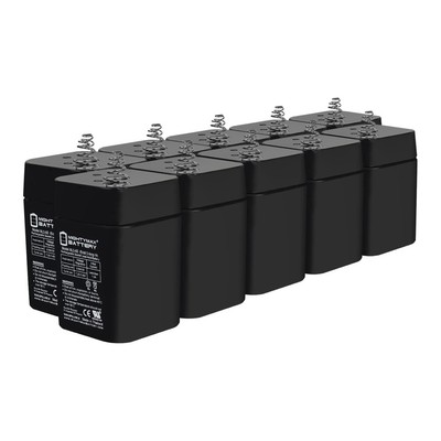 Mighty Max 6V, 5Ah, AGM, battery compatible with Power-sonic PS-650L - 10 Pack