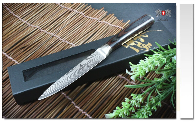 NUEVO Cuchillo utilitario japonés DAMASCO 67 capas fruta 4,7" utensilios de cocina cubiertos Foto 3 de 3