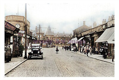 ptc3408 - Lancs - Frühansicht der Geschäfte, Lower Broughton Road, Salford - Druck 6x4