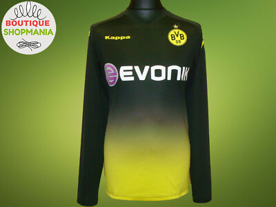 BORUSSIA DORTMUND Away 2011-2012 Kappa M Long Sleeves FOOTBALL SHIRT Jersey Socc